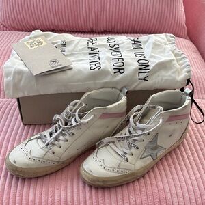Golden Goose Deluxe Brand Midstar Sz 38 with Passport, Box, and Dustbag